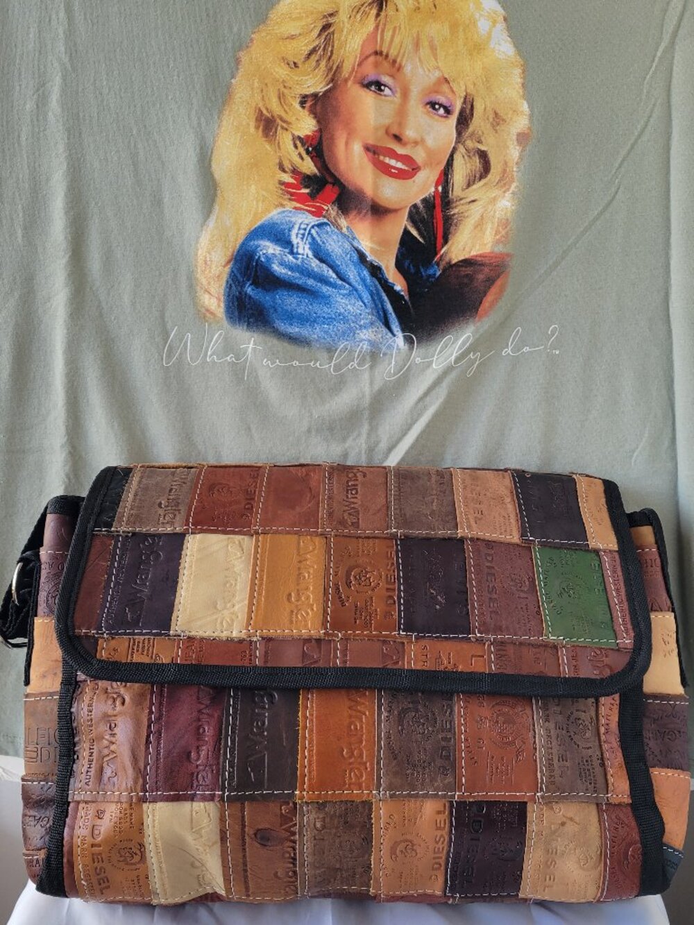 HANDMADE RECLAIMED LEATHER PATCHWORK CROSSBODY BAG | ONE-OF-A-KIND